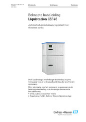 Endress+Hauser Liquistation CSF48 Handleiding