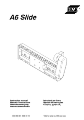 ESAB A6 Slide Gebruiksaanwijzing