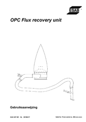 ESAB OPC Flux recovery unit Gebruiksaanwijzing