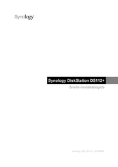 Synology DiskStation DS112+ Snelle-Installatiegids