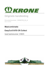 Krone EasyCut B 870 CR Handleiding