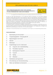 BSV PG 100-2-SSB-S Gebruiksaanwijzing