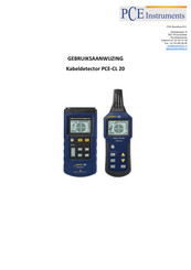 PCE Instruments CL 20 Gebruiksaanwijzing