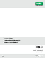 MSA ALTAIR 5X Gebruiksaanwijzing