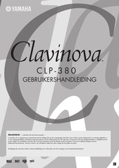 Yamaha Clavinova CLP-380 Gebruikershandleiding