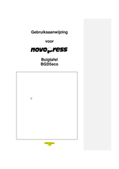 NovoPress BGD5eco Gebruiksaanwijzing