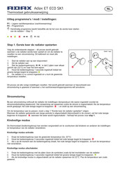 Adax ET ECO SX.1 Gebruiksaanwijzing