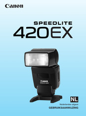 Canon SPEEDLITE 420EX Gebruiksaanwijzing