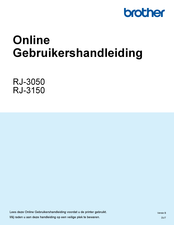 Brother RJ-3150 Gebruikershandleiding