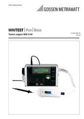 Gossen MetraWatt MINITEST Pro Gebruiksaanwijzing