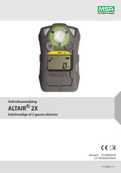 MSA ALTAIR 2X Gebruiksaanwijzing