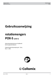 Collomix POX-S Gebruiksaanwijzing