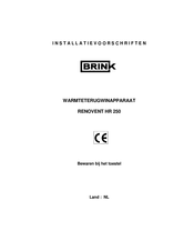 Brink 531236 Installatievoorschriften