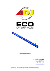 ADJ ECO UV BAR PLUS Gebruikershandleiding