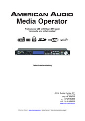 American Audio Media Operator Gebruikershandleiding