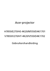 Acer H7850 Gebruikershandleiding