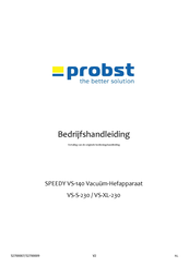 probst SPEEDY VS-140 Bedrijfshandleiding