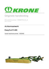 Krone EasyCut R 400 Originele Handleiding