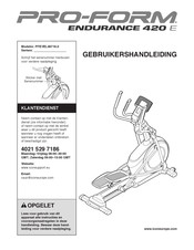 Pro-Form Endurance 420 E Gebruikershandleiding