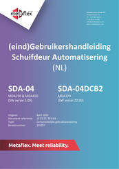 Metaflex SDA-04DCB2 Gebruikershandleiding