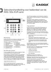 CADDX NXG-1830-EUR Gebruikershandleiding