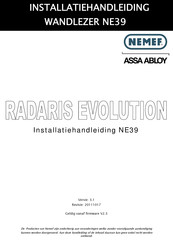 Assa Abloy Nemef Radaris Evolution NE39 Installatiehandleiding