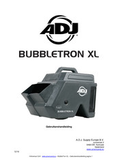 ADJ BUBBLETRON XL Gebruikershandleiding