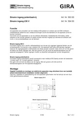 Gira 563 00 Gebruiksaanwijzing