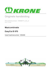 Krone EasyCut B 970 Originele Handleiding