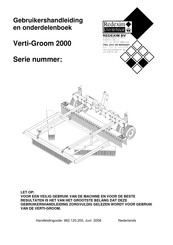 Redexim Verti-Groom 2000 Gebruikershandleiding