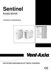 Vent-Axia Sentinel Kinetic Installatie- En Inbedrijfstellingshandleiding