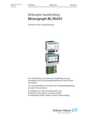 Endress+Hauser Memograph M RSG45 Beknopte Handleiding
