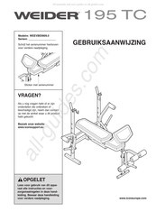 Weider WEEVBE9909.0 Gebruiksaanwijzing