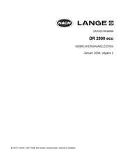 HACH LANGE DR 2800 eco Gebruikershandleiding