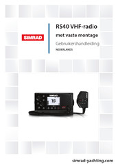 Simrad RS40 Gebruikershandleiding