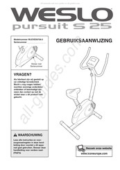 Weslo pursuit S 25 Gebruiksaanwijzing