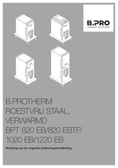 B.Pro BPT 820 EBTF Bedieningshandleiding