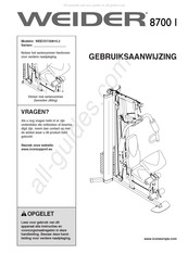 Weider 8700 I Gebruiksaanwijzing