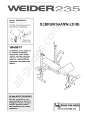 Weider WEEVBE0926.0 Gebruiksaanwijzing