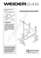 Weider WEEVBE3296.0 Gebruikershandleiding