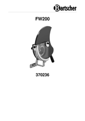 Bartscher FW200 Gebruiksaanwijzing