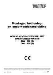 Wolf CWL-300 Bedienings- En Onderhoudshandleiding