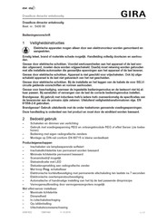 Gira 5430 00 Bedieningsvoorschrift