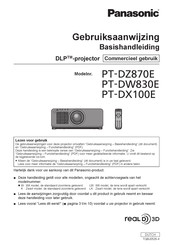 Panasonic PT-DZ870E Gebruiksaanwijzing