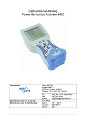 Nieaf-Smitt Power Harmonics Analyser 4400 Gebruikershandleiding