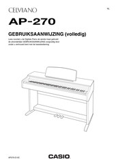 Casio Celviano AP-270 Gebruiksaanwijzing