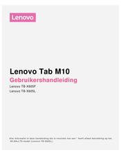 Lenovo Tab M10 Gebruikershandleiding