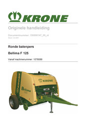 Krone Bellima F 125 Handleiding