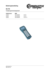 Conductix-Wampfler MU-705 TF Bedieningshandleiding