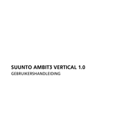 Suunto AMBIT3 VERTICAL 1.0 Gebruikershandleiding